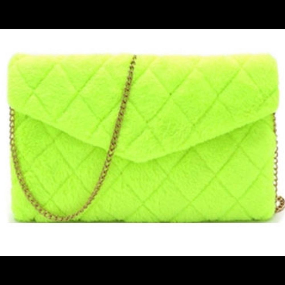 Fuzzy Lime Crossbody